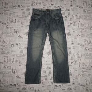 30-Vintage Y2K LAMASINI faded baggy wide leg 00s denim jeans